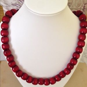 Red Wooden Necklace